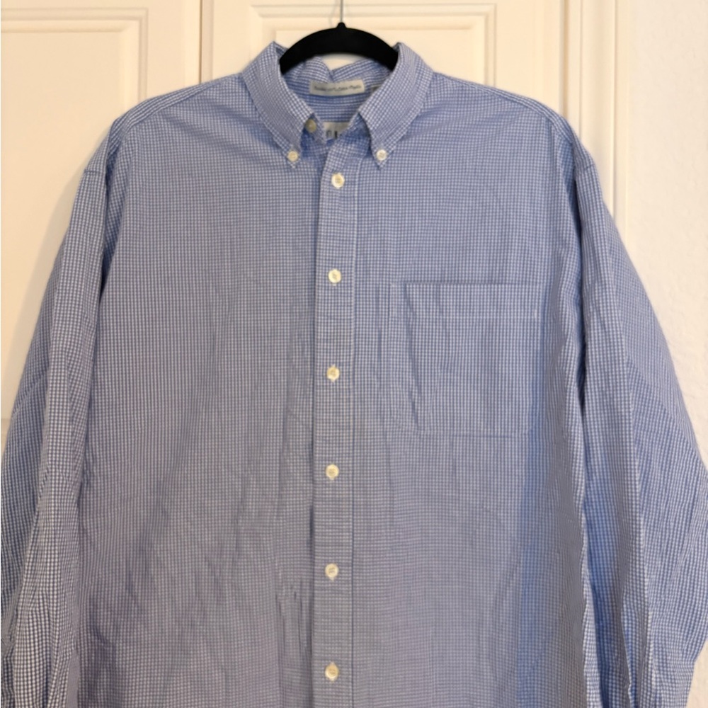 GAP Men's Blue Checkered Casual Shirt